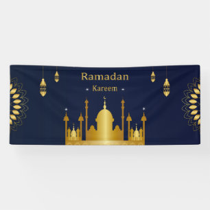 Moderner Ramadan Kareem Blue Gold muslimischer Url Banner