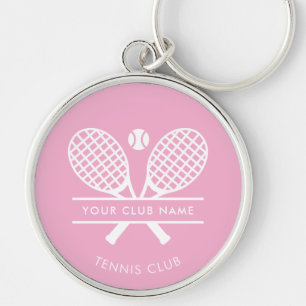 Moderner Rasen-Tennis-Club Name Team Pink Benutzer Schlüsselanhänger