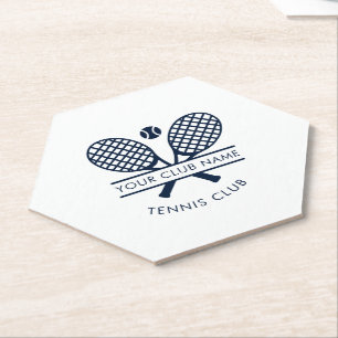 Moderner Rasen-Tennis-Club-Name-Team-Spieler indiv Untersetzer