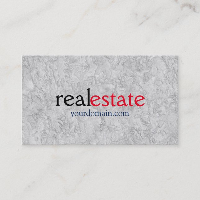Moderner Real Anwesen Agent Trendy Beruflich Grau Visitenkarte (Vorderseite)