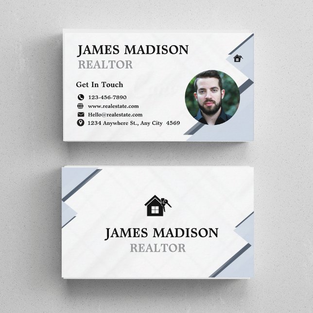 Moderner Real Anwesen Agent Visitenkarte (Modern Real Estate Agent Business Card)