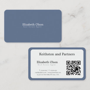 Moderner Realtor Werbe-QR-Code im einfachen Stil Visitenkarte