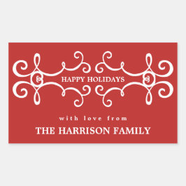 Moderner Rechteckiger Aufkleber