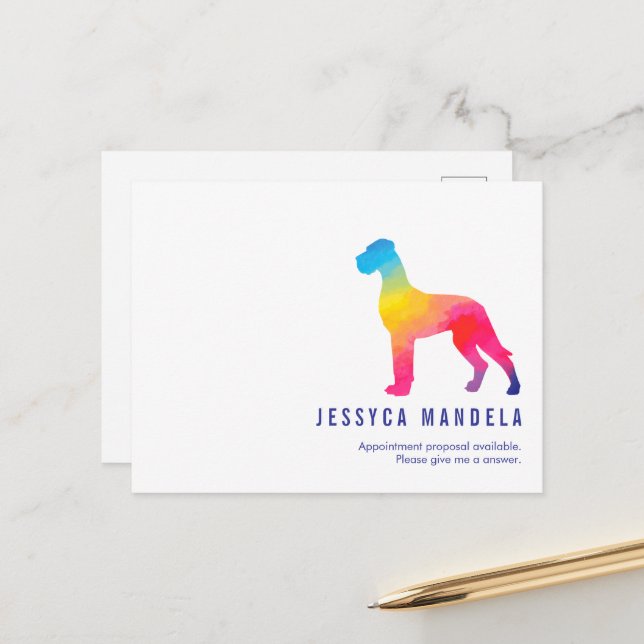 Moderner Regenbogen des Stolzes Postkarte (Vorderseite/Rückseite Beispiel)