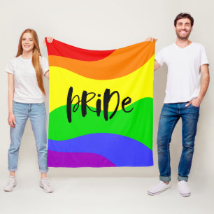 Moderner Regenbogen Fleecedecke