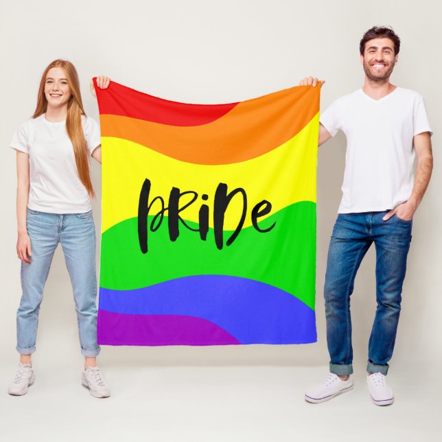 Moderner Regenbogen Fleecedecke (Beispiel)