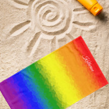 Moderner Regenbogen-Mosaik-Schriftname Sport