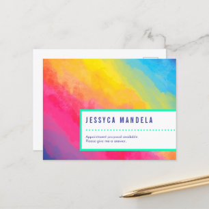 Moderner Regenbogen Postkarte