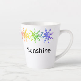 Moderner Regenbogen Sonnenschein Personalisierte L Milchtasse