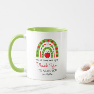Moderner Regenbogenlehrer Danke, Geschenk C Tasse