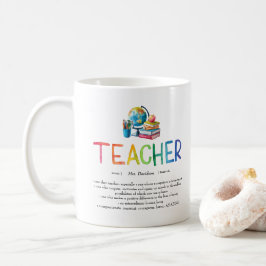 Moderner Regenbogenlehrer Danke Kaffeetasse