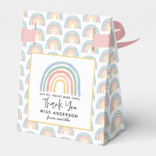 Moderner Regenbogenlehrer dankt Ihnen für Ihr Ges Geschenkschachtel