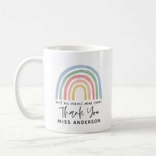 Moderner Regenbogenlehrer dankt Ihnen für Ihr Gesc Kaffeetasse