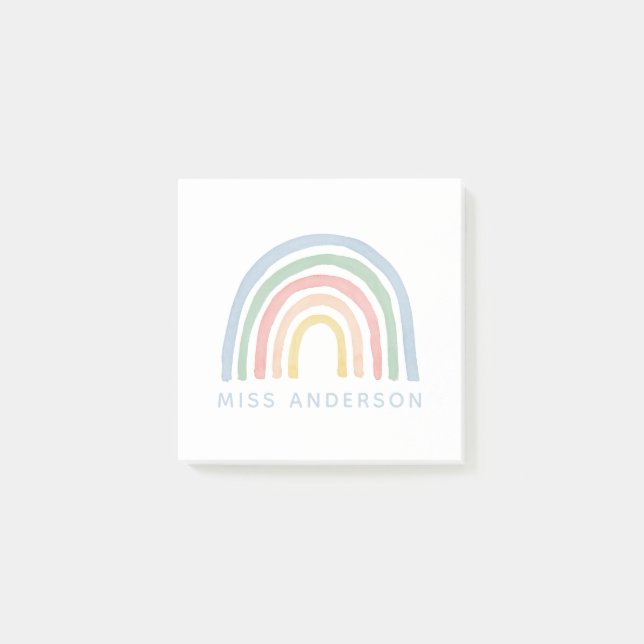 Moderner Regenbogenlehrer dankt Ihnen für Ihr Gesc Post-it Klebezettel (Vorderseite)