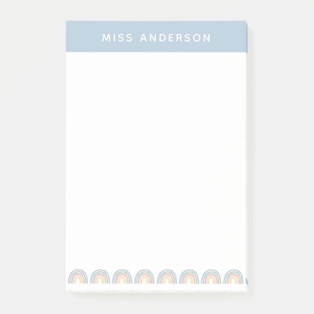 Moderner Regenbogenlehrer dankt Ihnen für Ihr Gesc Post-it Klebezettel (Vorderseite)