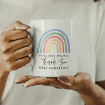 Moderner Regenbogenlehrer dankt Ihnen für Ihr Gesc Tasse<br><div class="desc">Moderner Regenbogenlehrer dankt Ihnen für Ihr Geschenk. Du bist mein Held-Lehrer. Nicht alle Helden tragen Kappen. Schönes nachdenkliches Geschenk.</div>