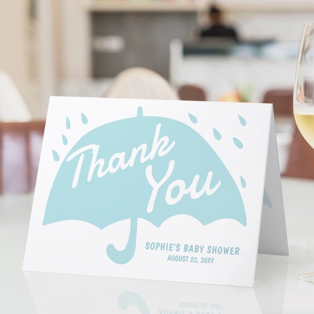 Moderner Regenschirm Baby Shower Boy Danke (Von Creator hochgeladen)