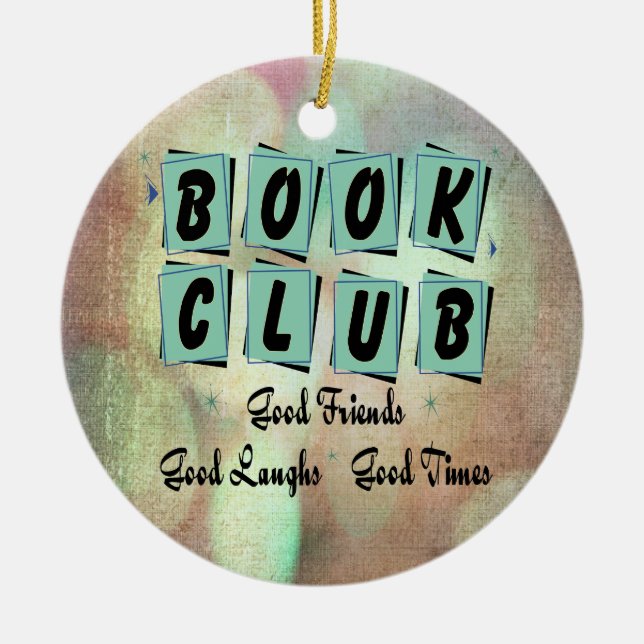 Moderner Retro Buchgemeinschaft-GruppeBibliophile Keramikornament (Vorne)
