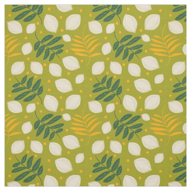 Moderner Retro-Citrus Mitte des Jahrhunderts Stoff (Muster)