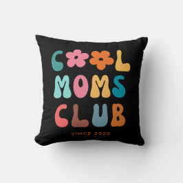 Moderner Retro Cool Moms Club Vintag Groovy Daisy Kissen