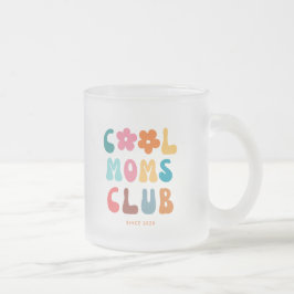 Moderner Retro Cool Moms Club Vintag Groovy Daisy Mattglastasse