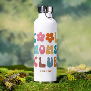 Moderner Retro Cool Moms Club Vintag Groovy Daisy Trinkflasche