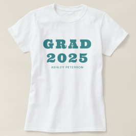 Moderner Retro-Fett-Typografie Aquamariner Abschlu T-Shirt