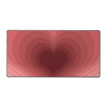 Moderner Retro Funky Red Pink Herzschrittschuh Mat