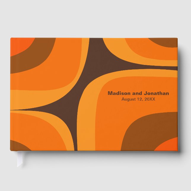 Moderner Retro Groove Modernistischer 70er aus dem Gästebuch (Vorderseite)