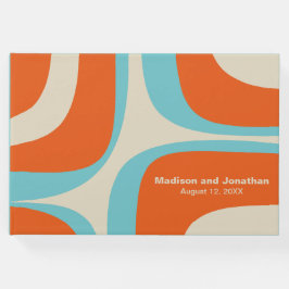Moderner Retro Groove Personalisiert Gästebuch