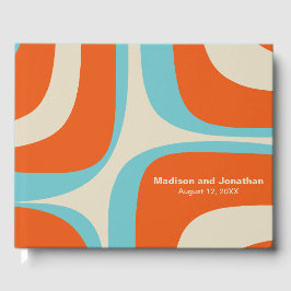 Moderner Retro Groove Personalisiert Gästebuch