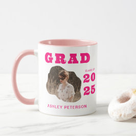 Moderner Retro-Pink-Typografie-Foto-Abschluss Tasse