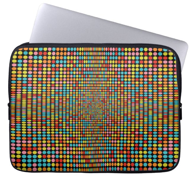 Moderner Retro-Rundschreiben Laptopschutzhülle (Vorderseite)