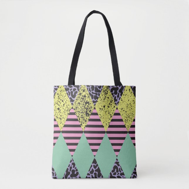 Moderner Rhombus: Abstrakter Nahtloser Stil. Tasche (Vorderseite)
