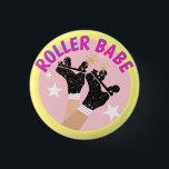Moderner Roller Babe Skater Derby Skaten Gift Button<br><div class="desc">Coole moderne pastellrosa und schwarz himmlische Milchstrandquads. Perfekte abstrakte Beine Roller Skate Kunst für Roller derby Babe, Frau, Girl. Lovable roller Skate Musterdesign auf Wohngestaltung, Tasse, Packpapier, etc. Roller Skate Kunst Illustrationsgeschenk für Tochter, Enkelin, derby Girl, Roller Babe. Rollschuhlaufen, Quad Roller-Skate, Retro-Vintage Roller-Stil, für Roller-Skater, klassische Rollerskate pastellfarbene ästhetische Abbildung,...</div>