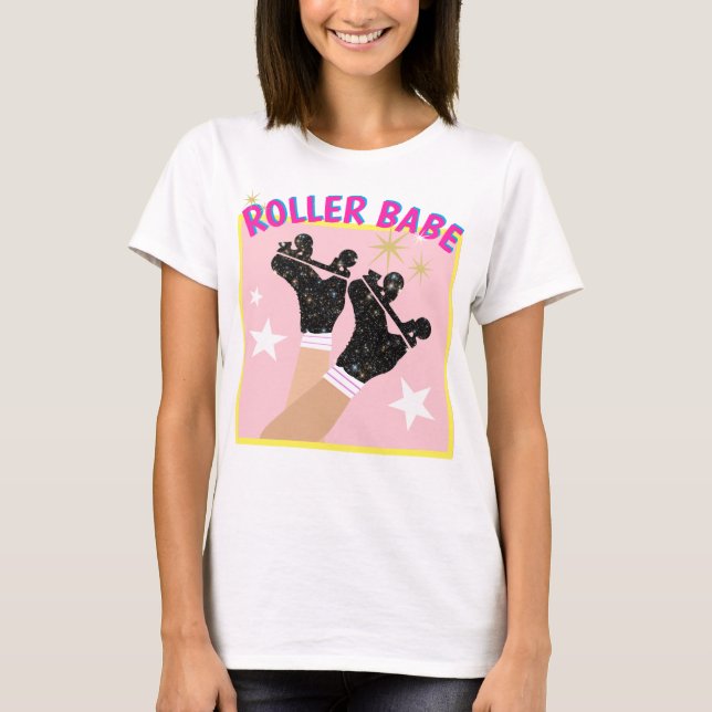 Moderner Roller Skater Derby Skaten Gift T-Shirt (Vorderseite)