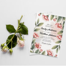 Moderner rosa Blumendesigner lädt zu Hochzeiten ei