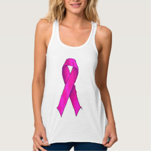 Moderner rosa Bow für Brustkrebs Tank Top