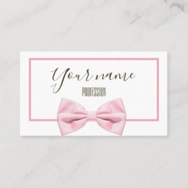 Moderner rosa Bow Stilvoll einfach Visitenkarte