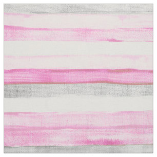 Moderner rosa grauer Aquarelljutefaser stripes Stoff