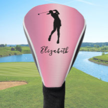 Moderner rosa metallischer Look Lady Golfer benutz