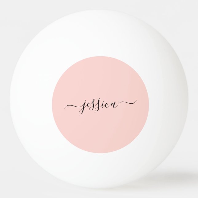 Moderner Rosa-Schriftname  Tischtennisball (Vorderseite)