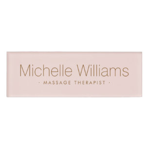 Moderner Rosa-Trend minimal Namenschild