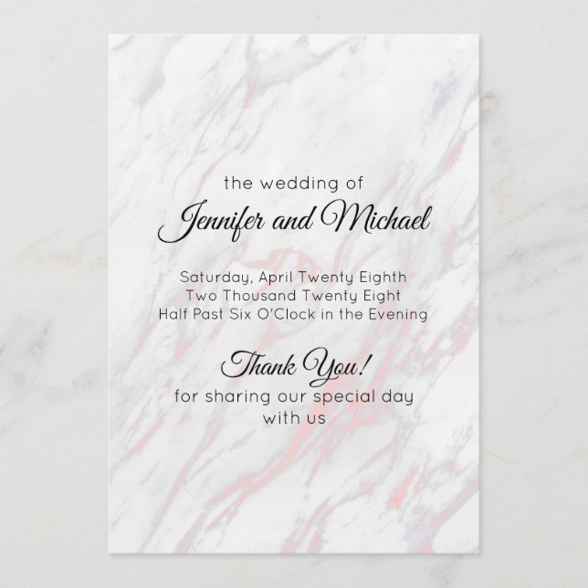 Moderner rosa und grauer Marmor Programm (Vorderseite)