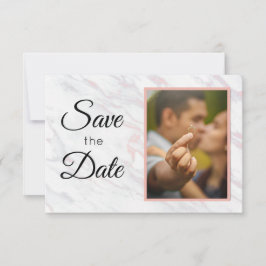 Moderner rosa und grauer Marmor Save The Date