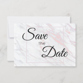 Moderner rosa und grauer Marmor Save The Date