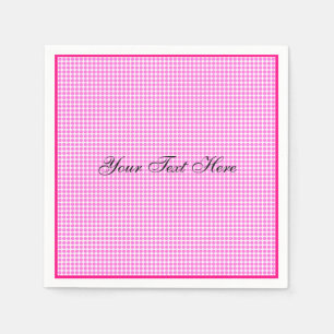 Moderner rosa und weißer Polka-Dot individuell ang Serviette