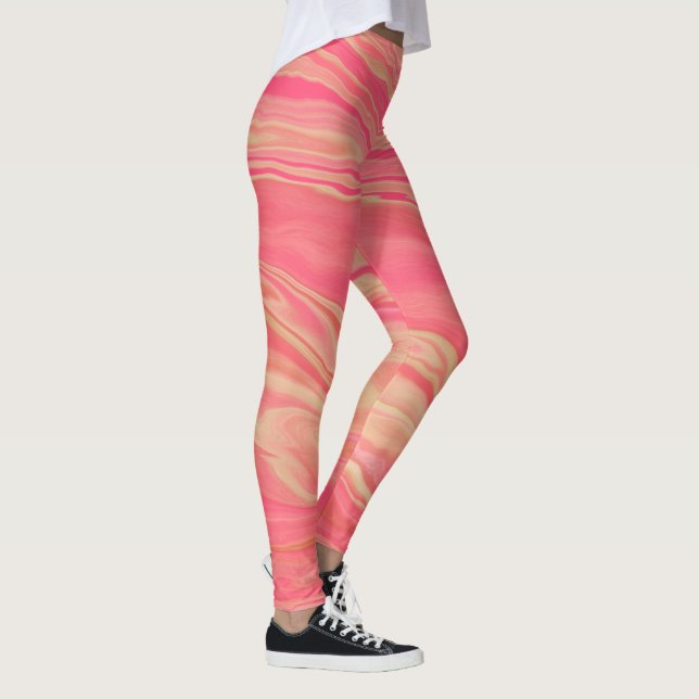 Moderner rosa Yoga Leggings (Rechts)