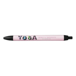 Moderner rosa Yoga-Lehrerstil Kugelschreiber