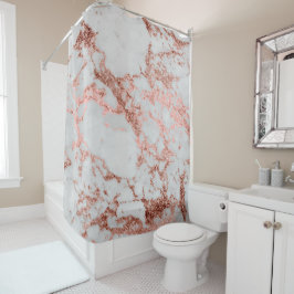 Moderner Rose Gold Glitzer Duschvorhang